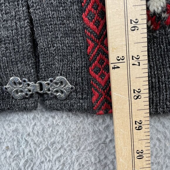 VTG Nordstrikk Cardigan Sweater Womens XL 100% Pure Wool Reindeer Norway - Picture 7 of 8